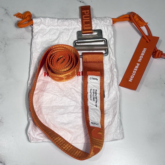 ★韓国の人気★【Heron Preston】★CLASSIC BUCKLE TAPE BELT★ HERON PRESTON CLASSIC BUCKLE TAPE BELT ORANGE BLACK | eBay